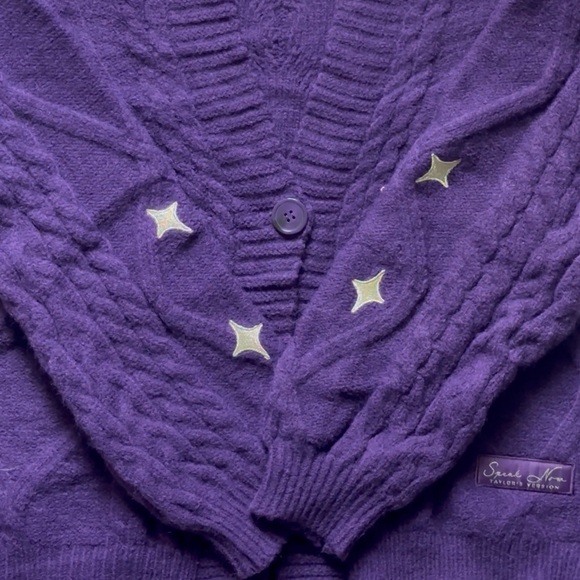 NEW IN BAG Taylor Swift Authentic Speak Now Purple Cardigan OFFICIAL MERCH - Picture 5 of 13